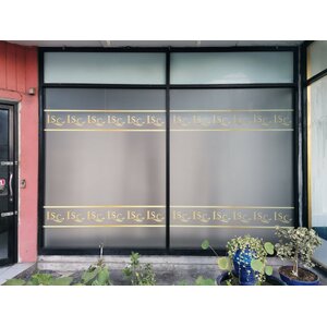 งานพิมพ์สติกเกอร์ฝ้าติดลงบนกระจกลูกค้า งานLSC