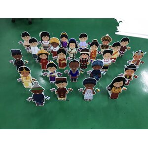 ป้ายสแตนดี้พีพีบอร์ด ตัวการ์ตูน แสดงความเป็นไทย