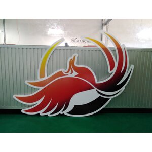 ป้ายโลโก้งานพิมพ์ลงบนอะคริลิค