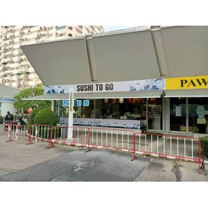 งานป้ายสติกเกอร์ ร้านอาหารSUSHI TO GO