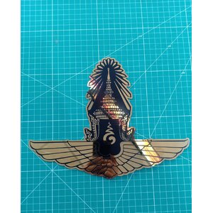 ป้ายโลโก้สแตนเลสทองเงากัดกรดลงสีดำ