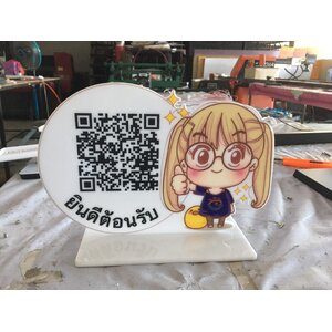 ป้ายสแตนดี้ตั้งอะคริลิค งานติวานนท์ QRCODE