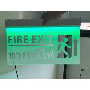 ป้ายรางสอดไฟแอลอีดี งานป้ายบอกทาง ทางหนีไฟ
