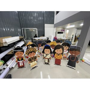 ป้ายสแตนดี้ขาเหล็ก พีพีบอร์ดตัวใหญ่ ตัวการ์ตูน แสดงความเป็นไทย