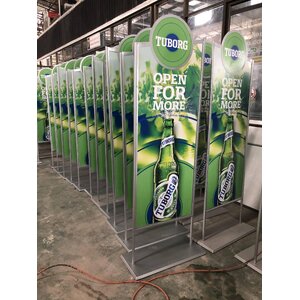 งานป้ายตั้งสแตนดี้เหล็ก งานสเป็คตามรูปค้าต้องการ งานTUBORG