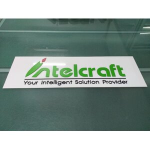ป้ายอะคริลิคฉลุแปะ "Intelcraft" ความสง่างามที่เหนือระดับ สร้างความประทับใจไม่รู้ลืม