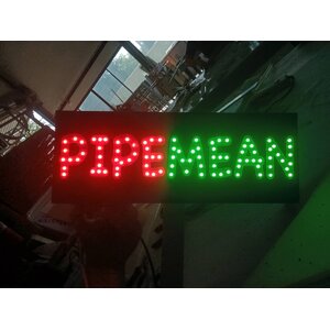 งานป้ายไฟเชียร์ งานPIPE MEAN