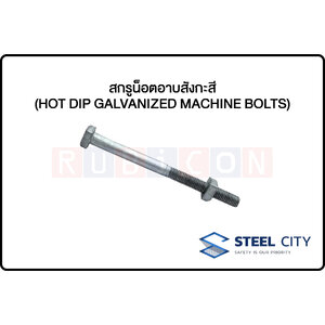 STEEL CITY-สกรูน็อตอาบสังกะสี (HOT DIP GALVANIZED MACHINE BOLTS)