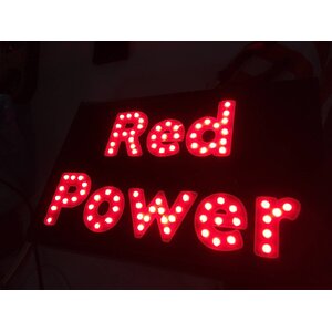 ป้ายไฟเชียร์สีแดง งานRed Power