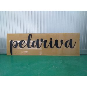 ปริ้นท์สติกเกอร์ติดลงแผ่นอะคริลิคใส งานPelariva