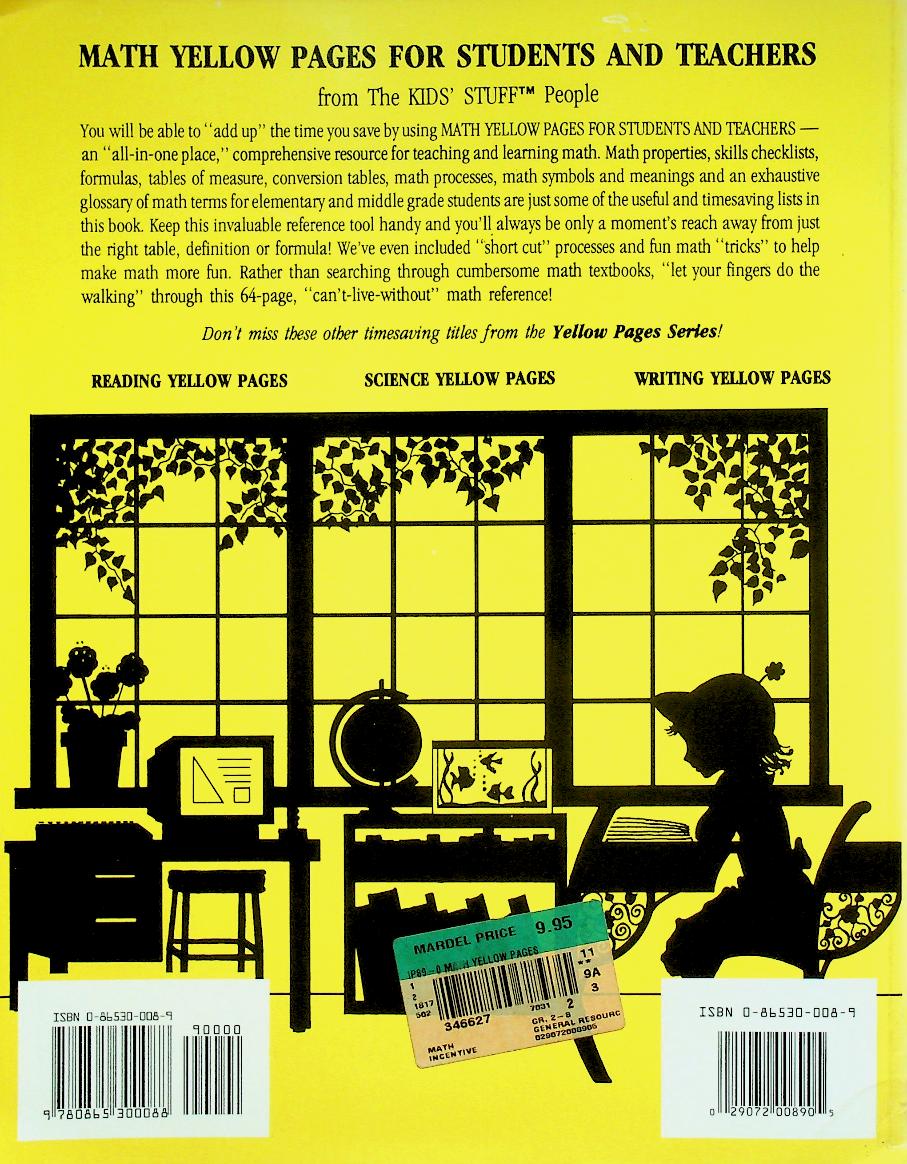 MATH YELLOW PAGES FOR STUDENTS AND TEACHERS