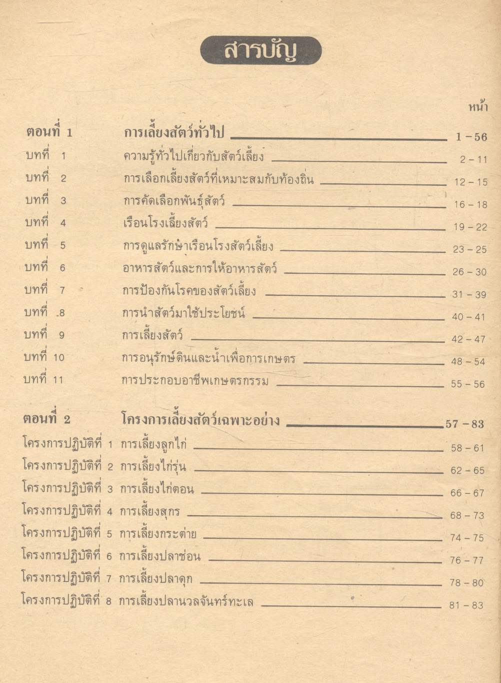 วิชาการงาน งานเกษตร (สัตว์) ง 101 - ง 102 ชั้นมัธยมศึกษาปีที่ 1 (ม.1)