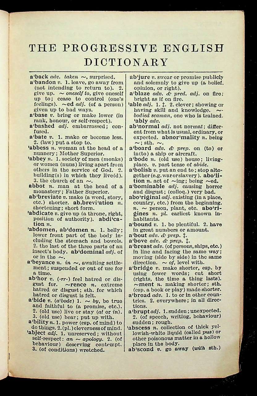 The Progressive English Dictionary