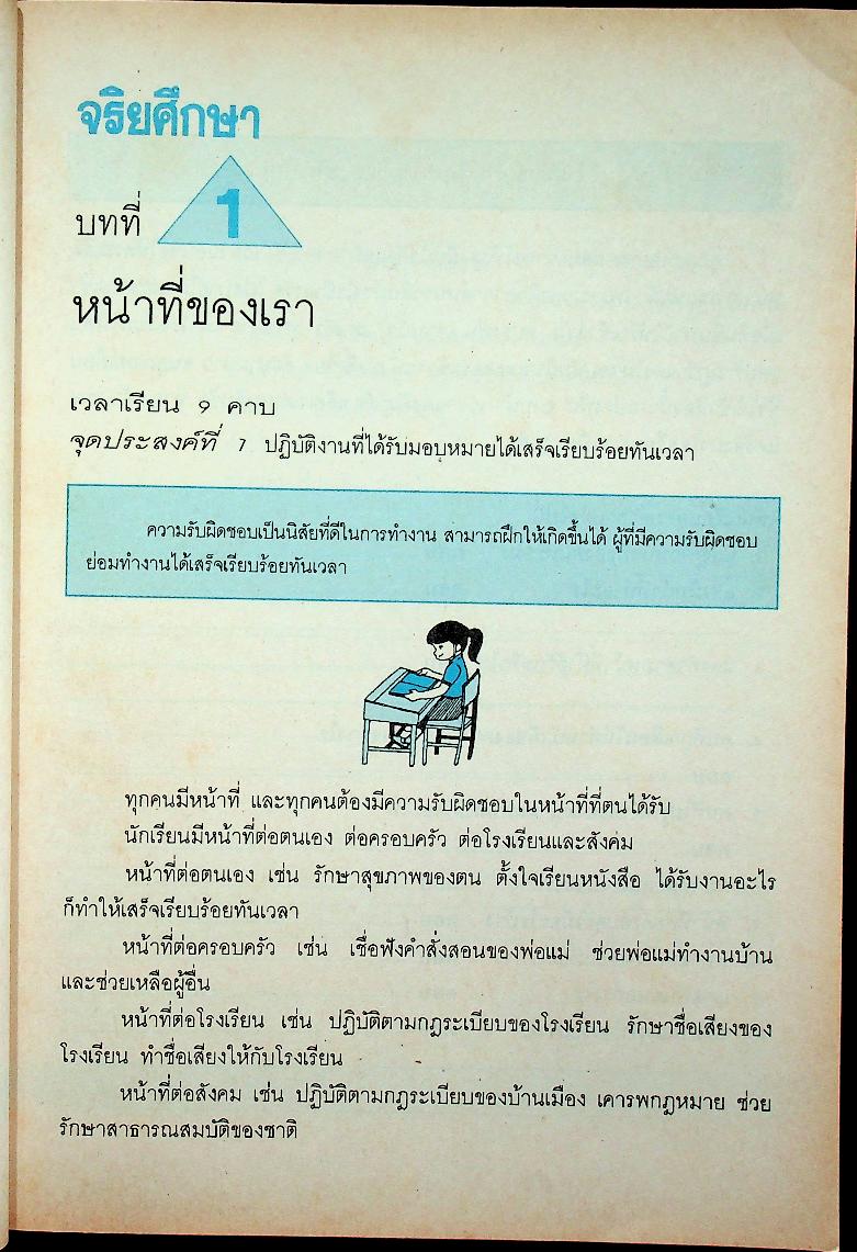 หนังสือเสริมประสบการณ์ กลุ่มสร้างเสริมลักษณะนิสัย ชั้นประถมศึกษาปีที่ ๔
