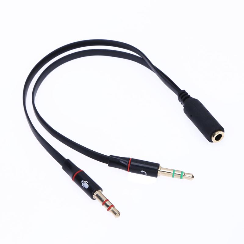 สายแปลงหูฟังมือถือ ให้ใช้กับ PC โน้ตบุ้ค Stereo Mic Audio Adapter Cable