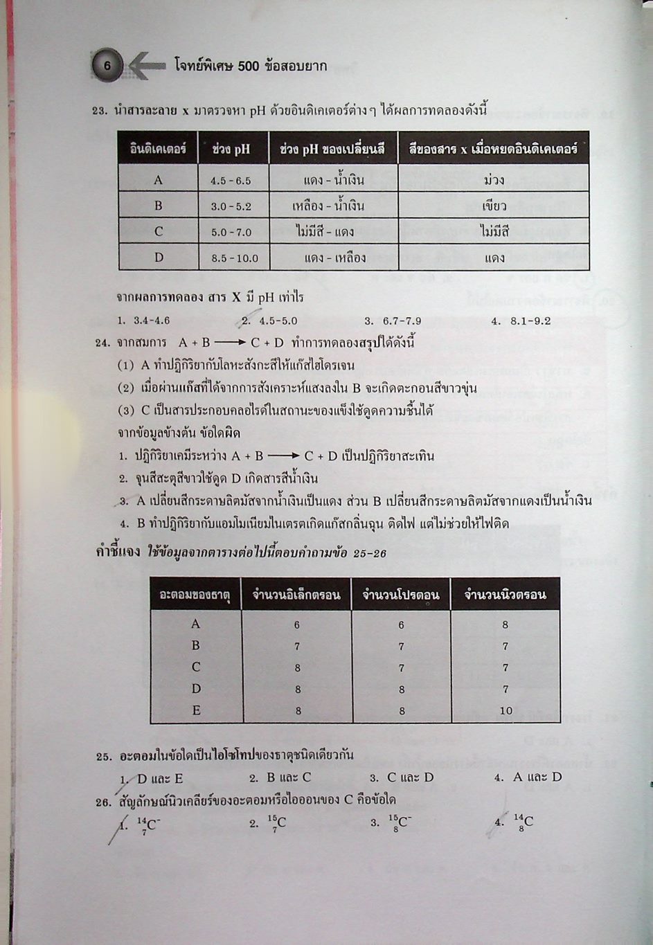 โจทย์พิเศษ 500 ข้อสอบยาก วิทยาศาสตร์ ม.1-2-3 สอบเข้า ม.4