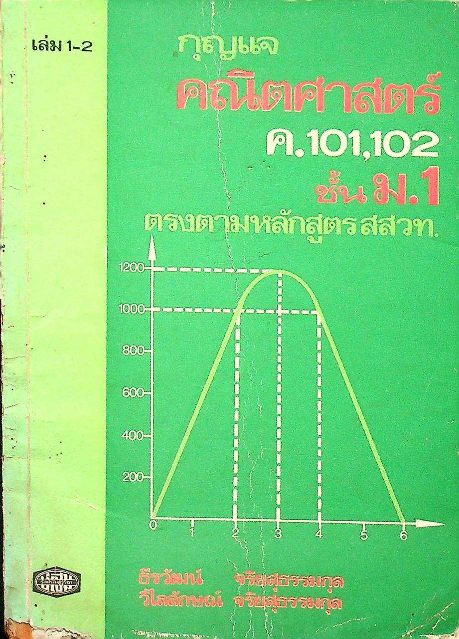 กุญแจ คณิตศาสตร์ ชั้น ม.1 ค.101,102 เล่ม 1-2 ตรงตามหลักสูตร สสวท.