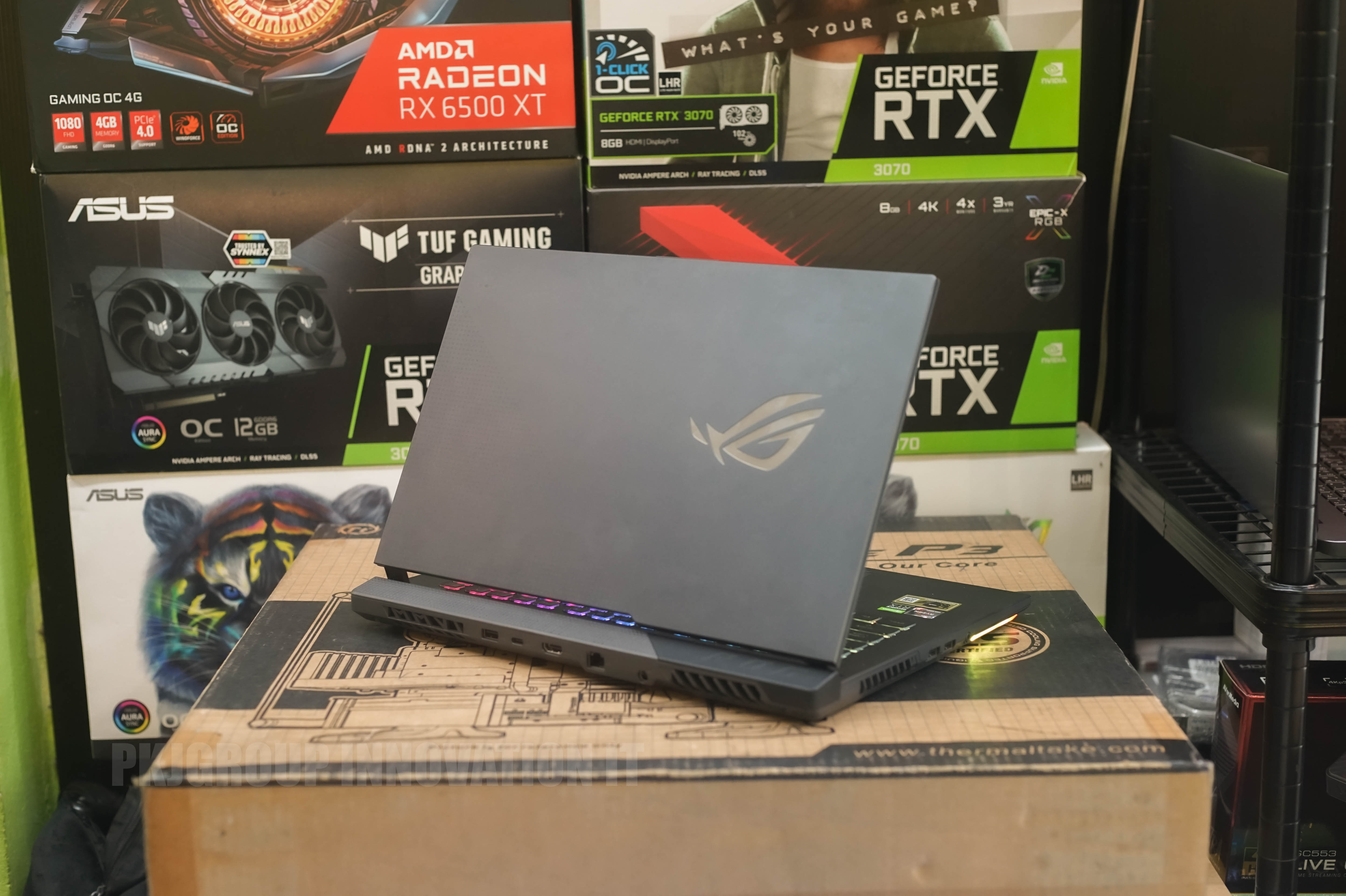 โน๊ตบุ๊คเล่นเกมมือสอง Asus ROG Strix GL543QE-HN131T R9 5900HX RAM16 GB SSD512 GB RTX3050Ti