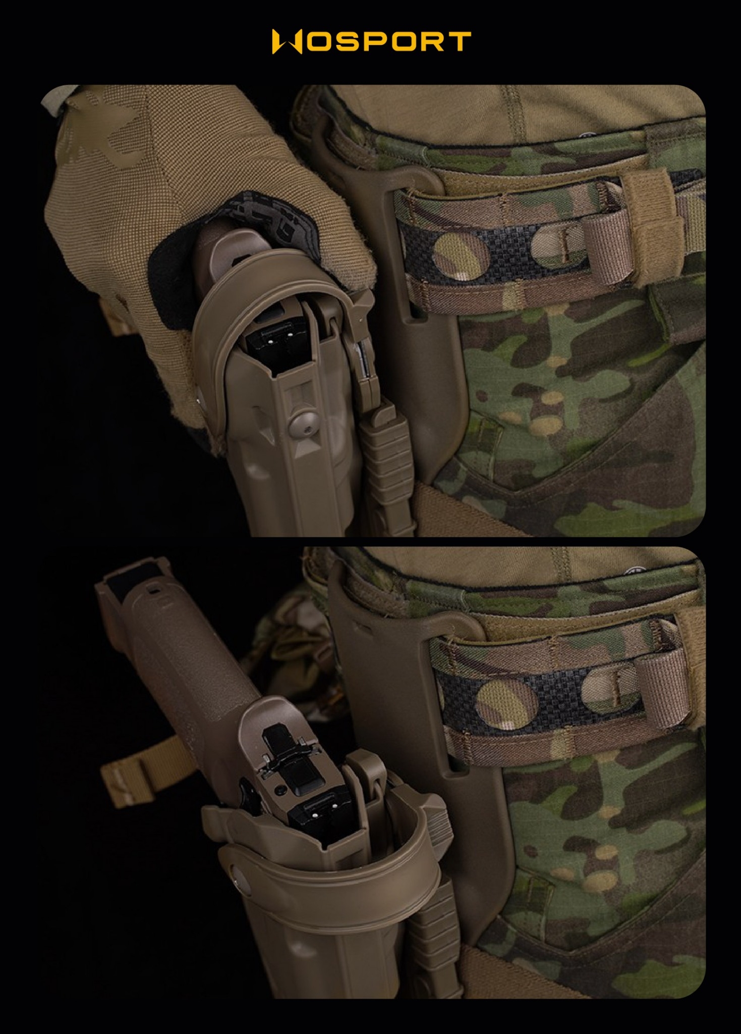 🇹🇭 1149 ไทยแลนด์ แทคติคอล ซองปืน Sig Sauer P320 Level 3 ( WOSPORT ) Sig Sauer P320 Level3 Holster [ GB-83 ]