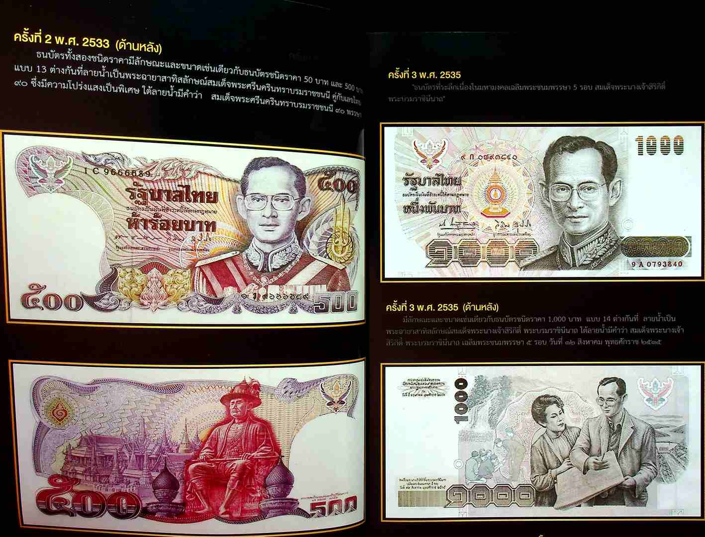 รวมภาพธนบัตรที่ระลึก เนื่องในโอกาสสำคัญ ในรัชสมัยในหลวง รัชกาลที่๙