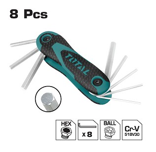 Total ตลับกุญแจหกเหลี่ยม 8 ชิ้น