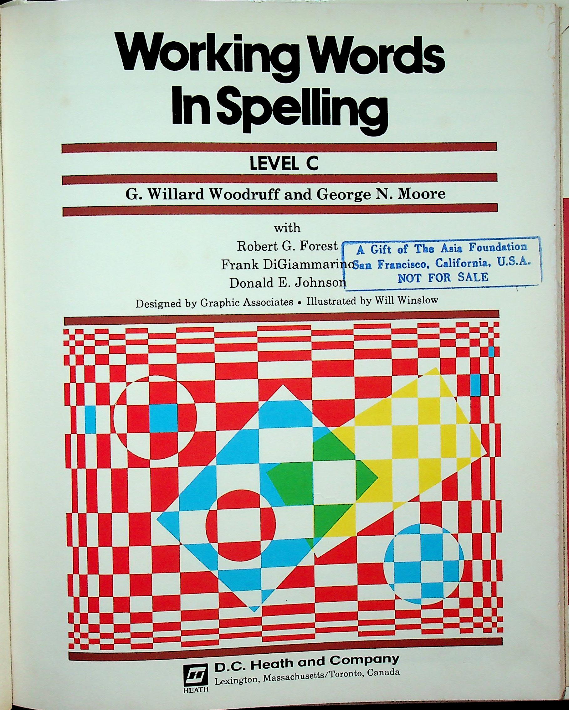 Working Words In Spelling LEVEL C