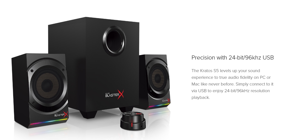 ลำโพงเสียงดี CREATIVE Sound Blaster X Kratos RGB