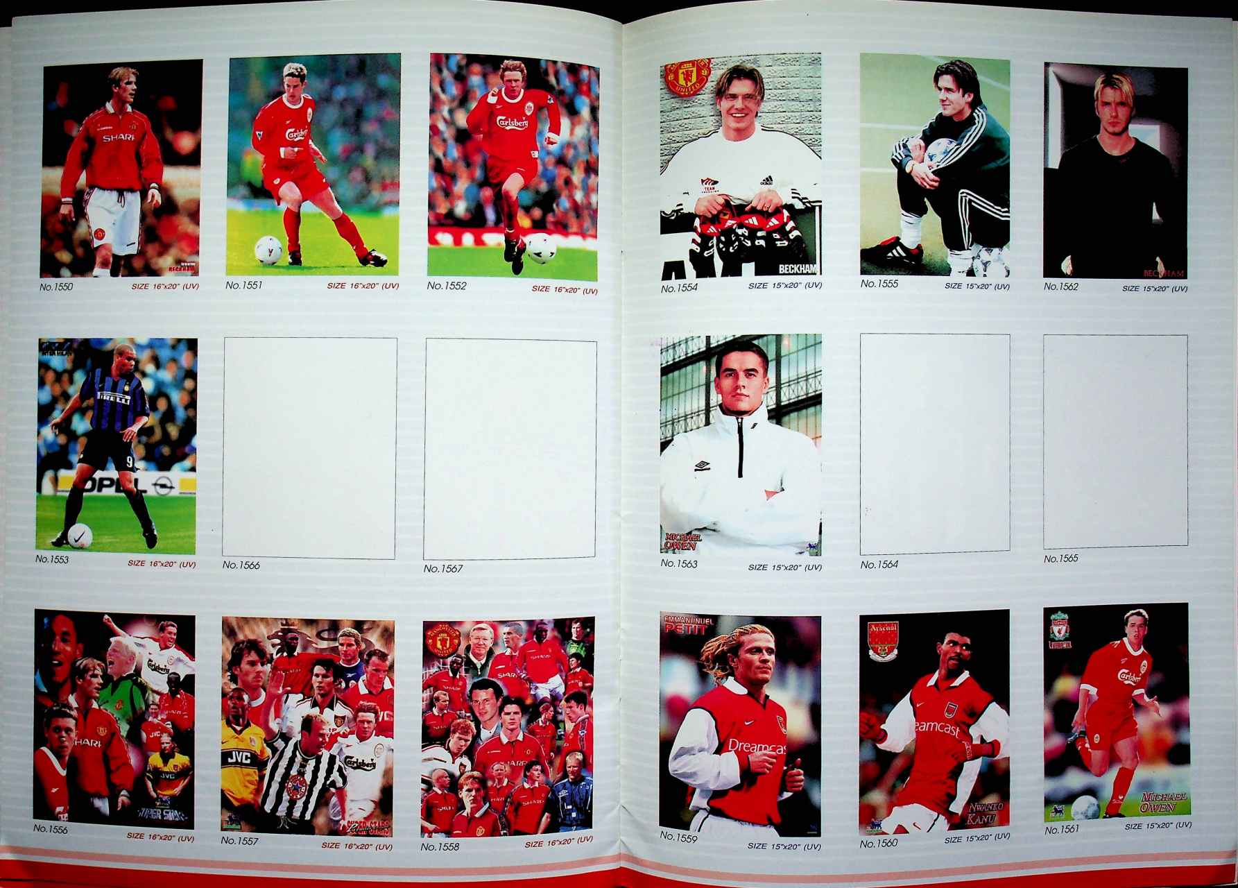 CATALOG 99/2000 SPORTS POSTERS เล่ม 6 พรีเมียร์ชิพ กัลโช่ ซีรี่ เอ บุนเดสลีกา