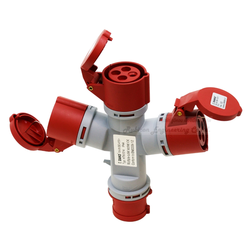 DAKO PLUG HTN 1014 ปลั๊กแยกสามทาง (3P+E) 16A IP44