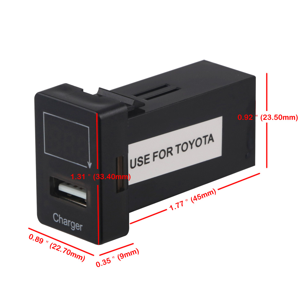 VOLT&USB Charger สำหรับ Toyota Vios Yaris Altis REVO New Fortuner Camry