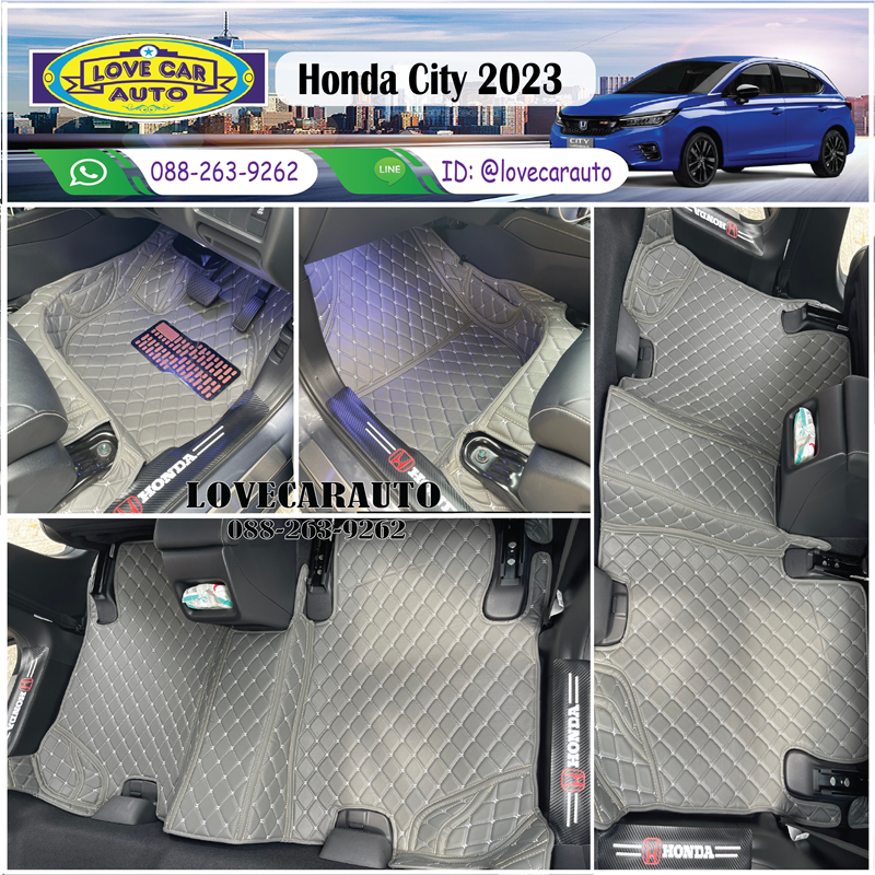 พรมปูพื้นรถยนต์ Honda City 2023 สีเทา