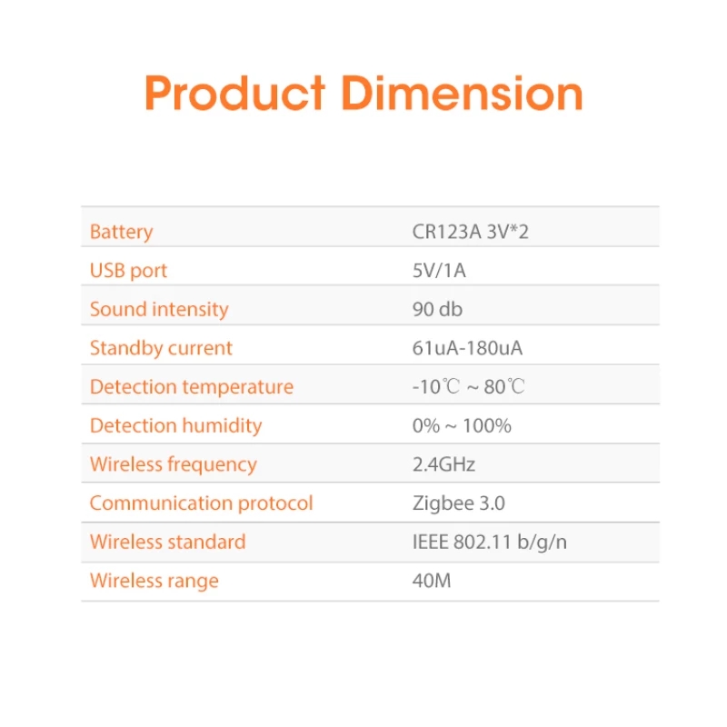 Smarthome Zigbee Siren Alarm 3in1 Security อุปกรณ์รักษาความปลอดภัยครบวงจรไร้สาย (แบบแยกชิ้น) สั่งงานผ่านแอพ
