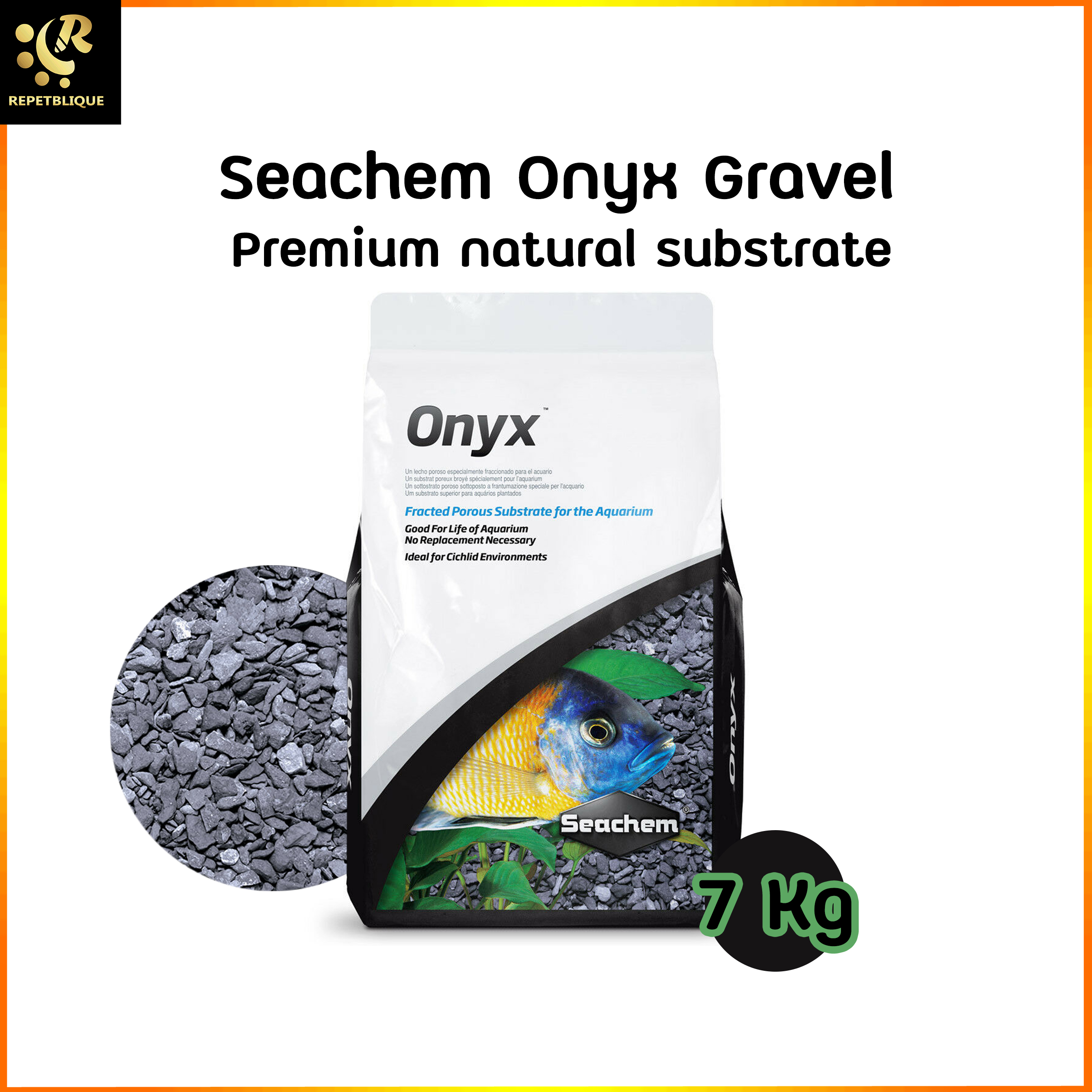 Seachem Onyx Gravel 7kgs natural substrate for the aquarium