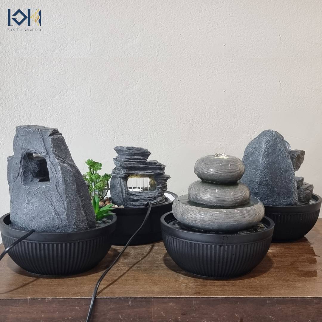 น้ำพุน้ำผุดริน รุ่นชมสวนเหมาะสำหรับตั้งโต๊ะ น้ำพุน้ำล้นแต่งบ้านสำเร็จรูป เสริมฮวงจุ้ย น้ำพุราคาถูก