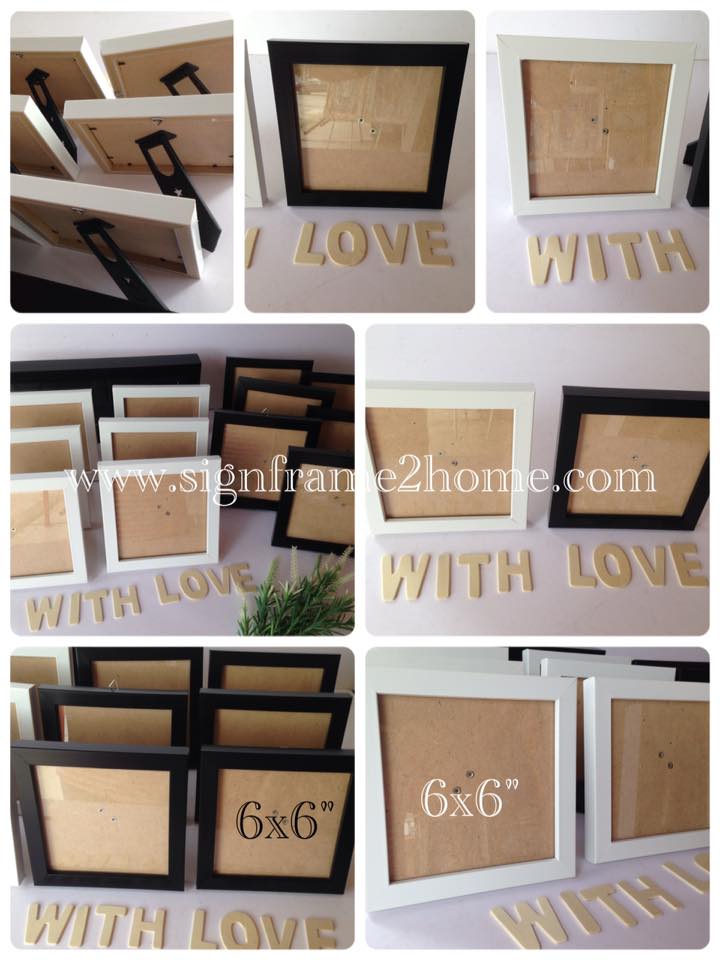 กรอบรูปขาวเรียบโมเดิล 6x6"