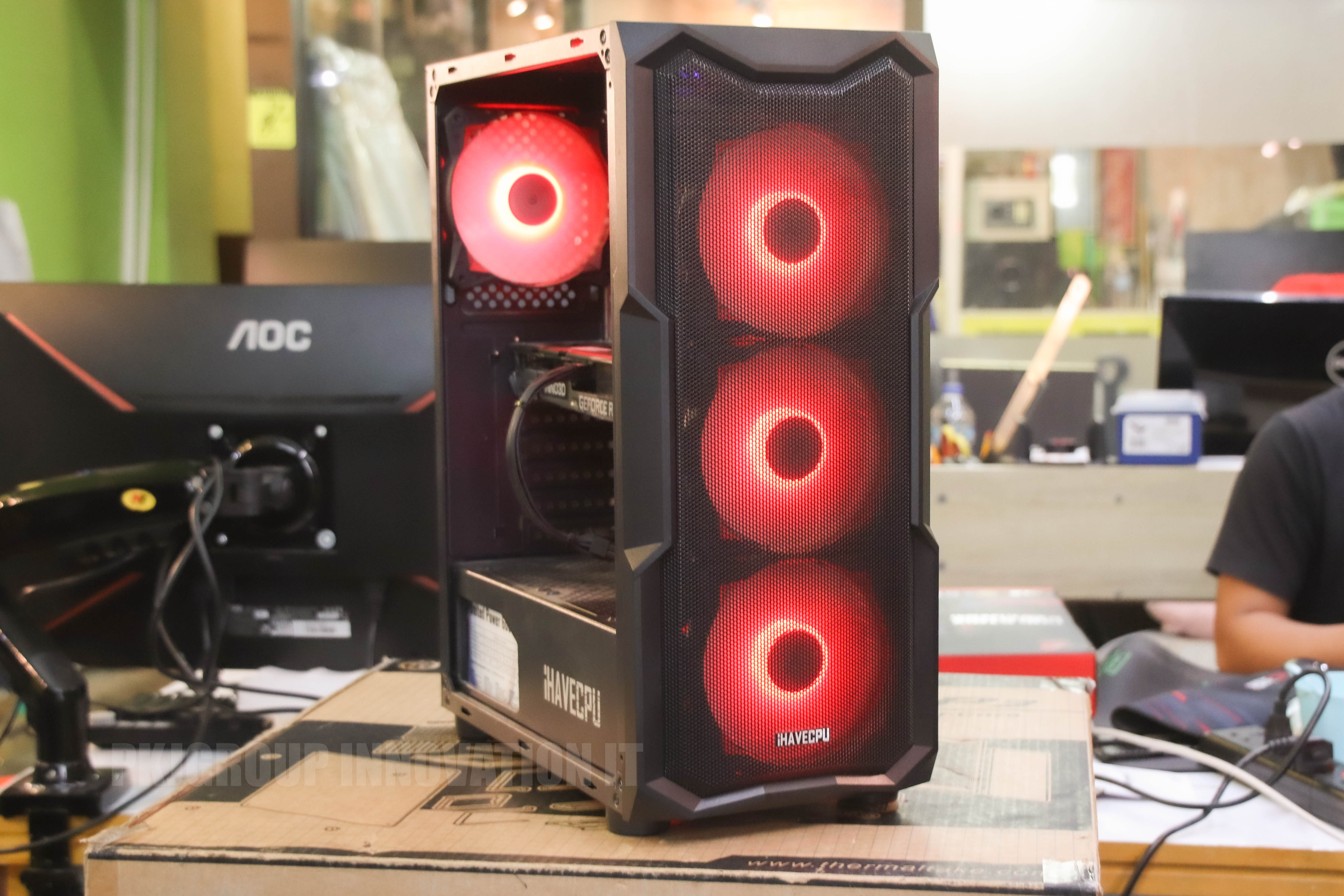 คอมเล่นเกมมือสอง Darkflash i5-12400F RAM 16 GB M.2 256GB RTX3050