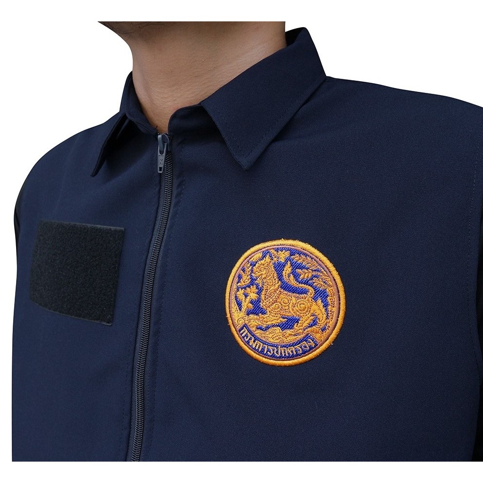 🇹🇭 14 ไทยแลนด์ แทคติคอล เสื้อกั๊กกรมการปกครอง สีกรมท่า (คอปก DB-01)