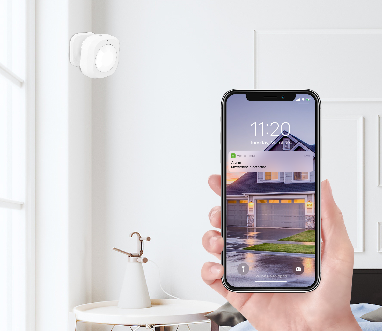 PIR Motion sensor Zigbee Security อุปกรณ์รักษาความปลอดภัยครบวงจรไร้สาย (แบบแยกชิ้น) สั่งงานผ่านแอพ Smartlife t