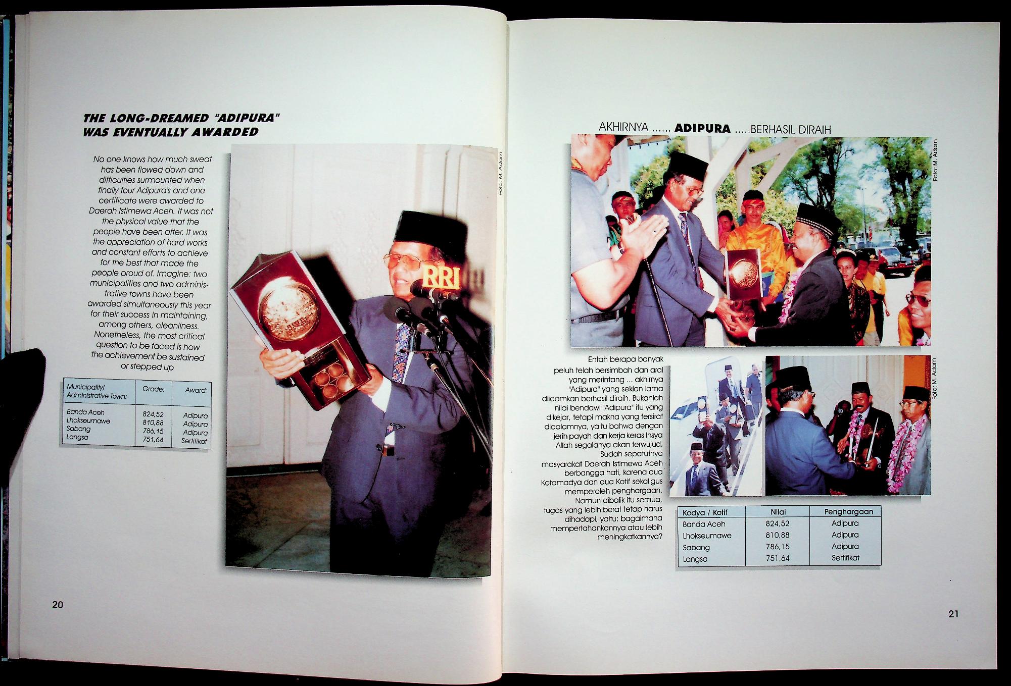 KINERJA PEMBANGUNAN ACEH DEVELOPMENT PERFORMANCE 1996/1997