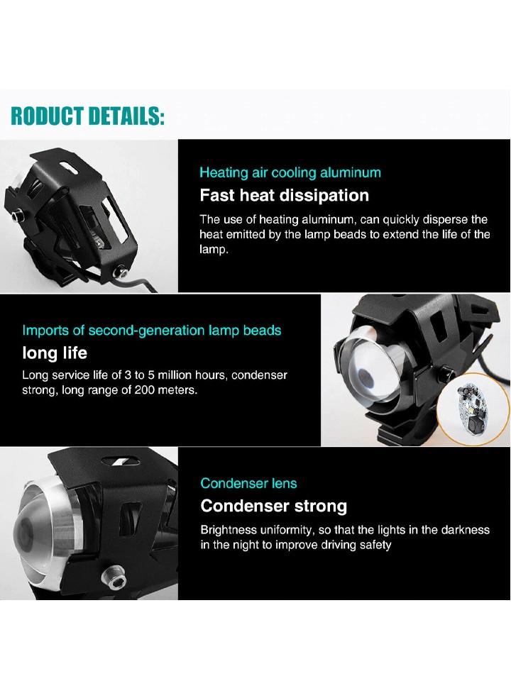 รหัสสินค้า 168 ไฟสปอร์ตไลท์ LED ติดรถมอเตอร์ไซค์