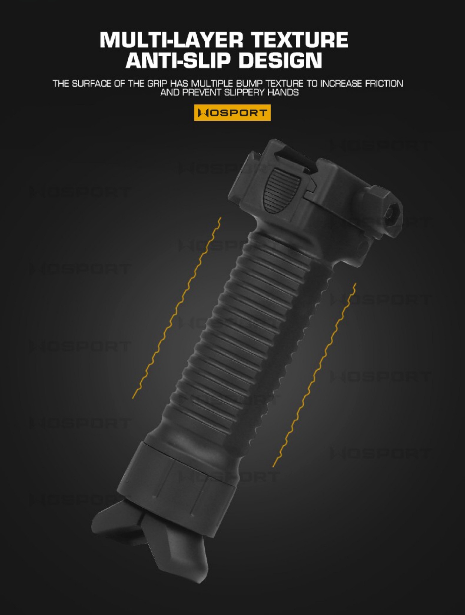 🇹🇭 1142 ไทยแลนด์ แทคติคอล กริปมือขาทราย WOSPORT ( Elastic Bipod Grip ) [ EX-31 ]
