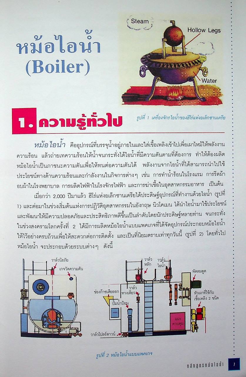 หนังสือชุด 7 เล่ม : การประหยัดพลังงานและการบำรุงรักษา ระบบไอน้ำ สตรีมแทรป เตาเผา การเผาไหม้ และหม้อไอน้ำ