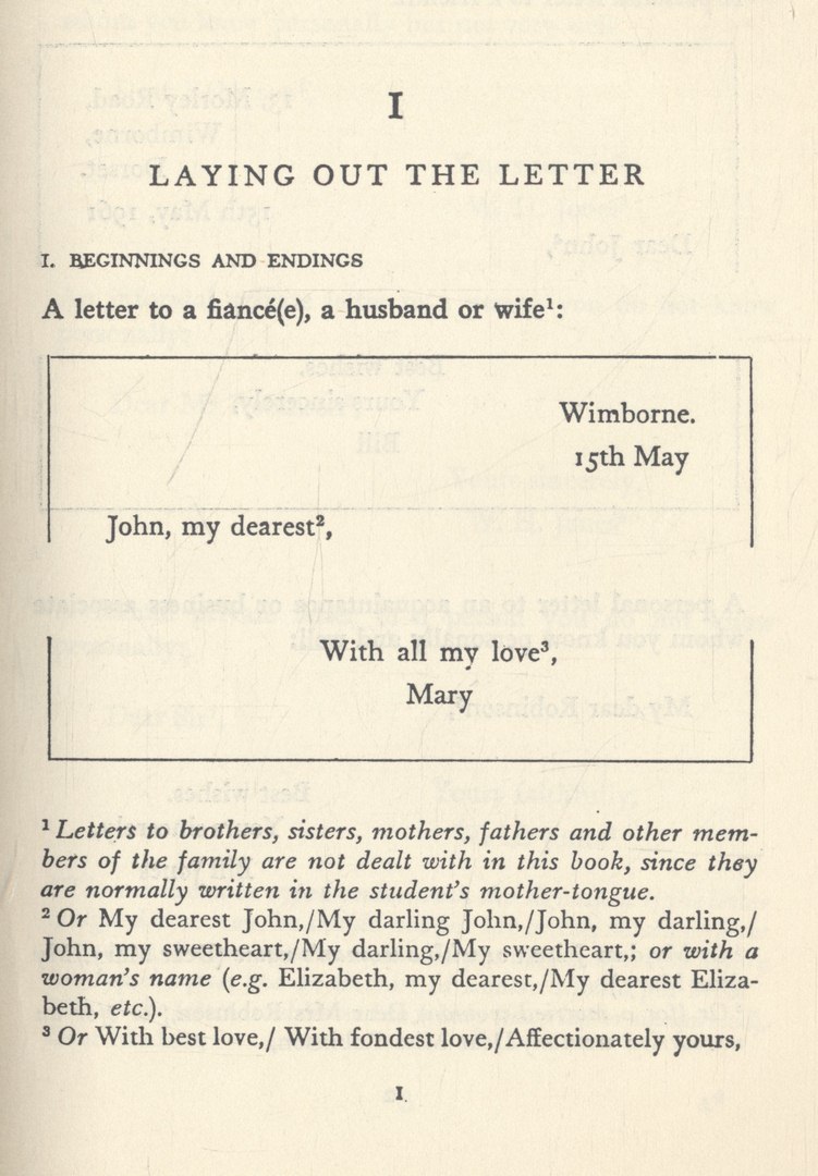 Letter Writing for Students of English