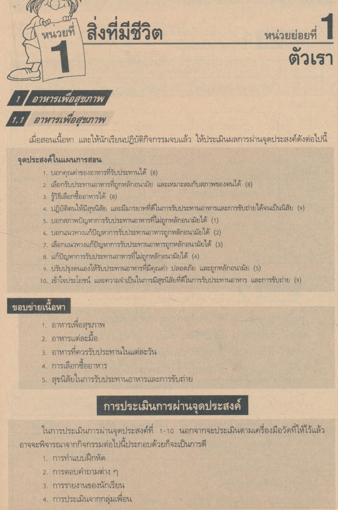 แบบประเมินผลการเรียน สปช. ป.4 ชั้นประถมศึกษาปีที่ 4