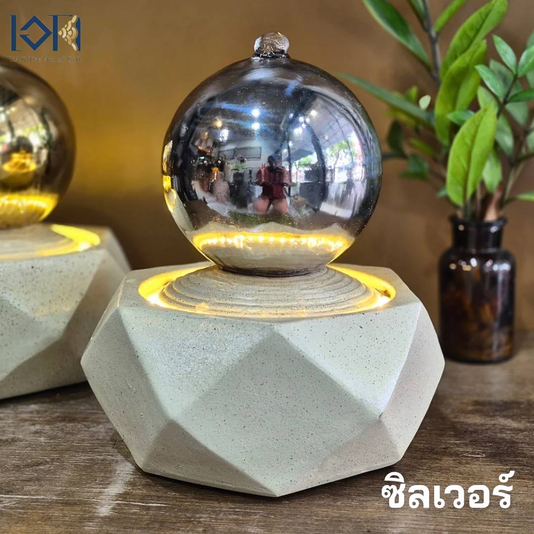 น้ำพุฮวงจุ้ยน้ำพุแต่งบ้าน รุ่นรหัส8316A มี 2 สี น้ำตกจำลองโมเดิร์น น้ำล้นเสริมฮวงจุ้ย ของขวัยมงคล น้ำผุดน้ำล้นน้ำตกน้ำพุ