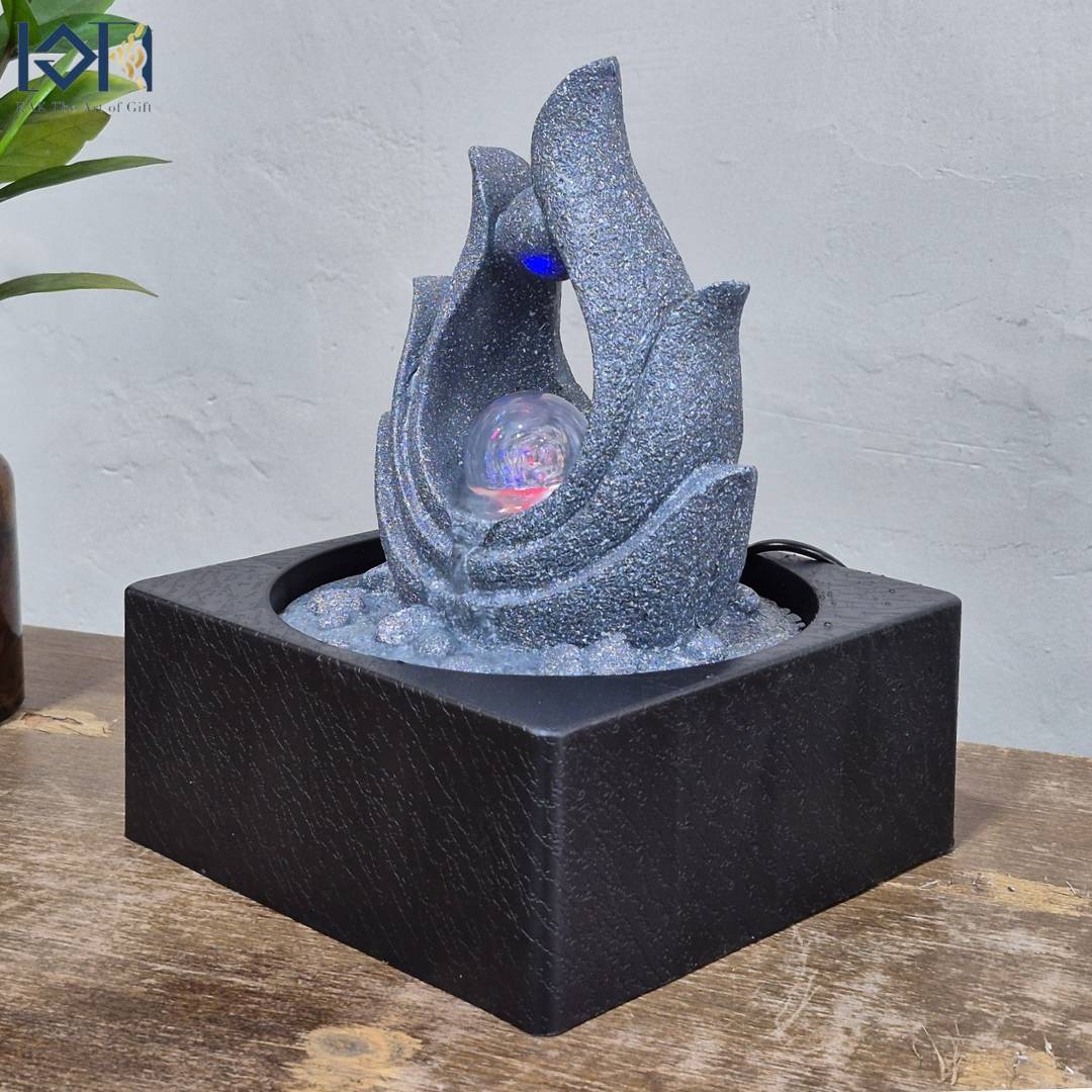 น้ำพุตั้งโต๊ะ รุ่นรหัส7236663HL น้ำล้นฮวงจุ้ย น้ำตกจำลองตกแต่งบ้าน ของขวัญมงคลโชคลาภ