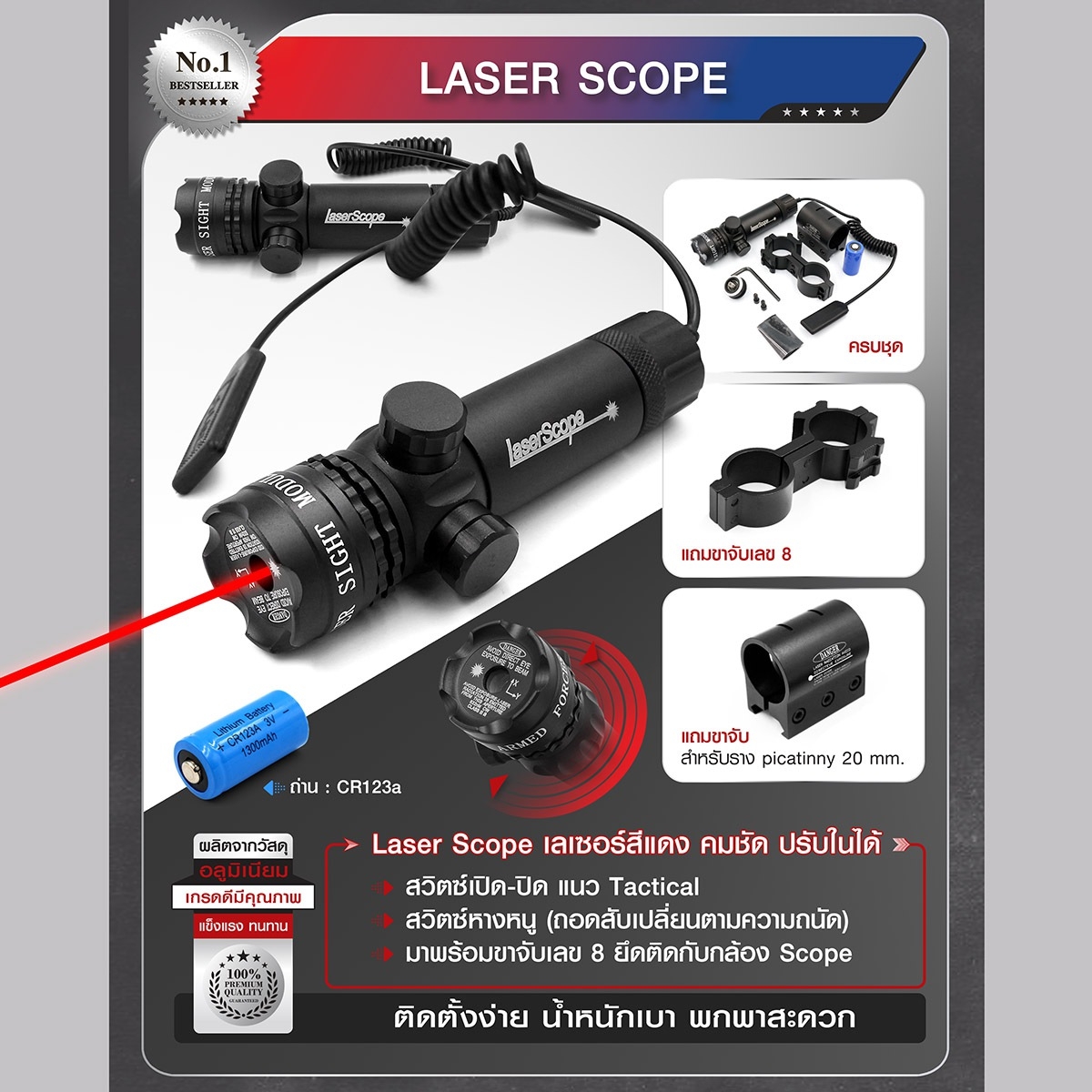 🇹🇭 913 ไทยแลนด์ แทคติคอล Laser Scope