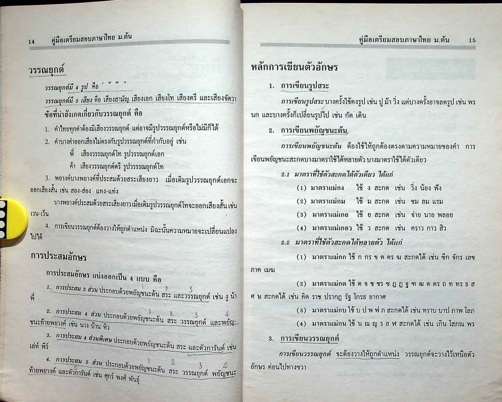 คู่มือเตรียมสอบ ภาษาไทย ม.ต้น
