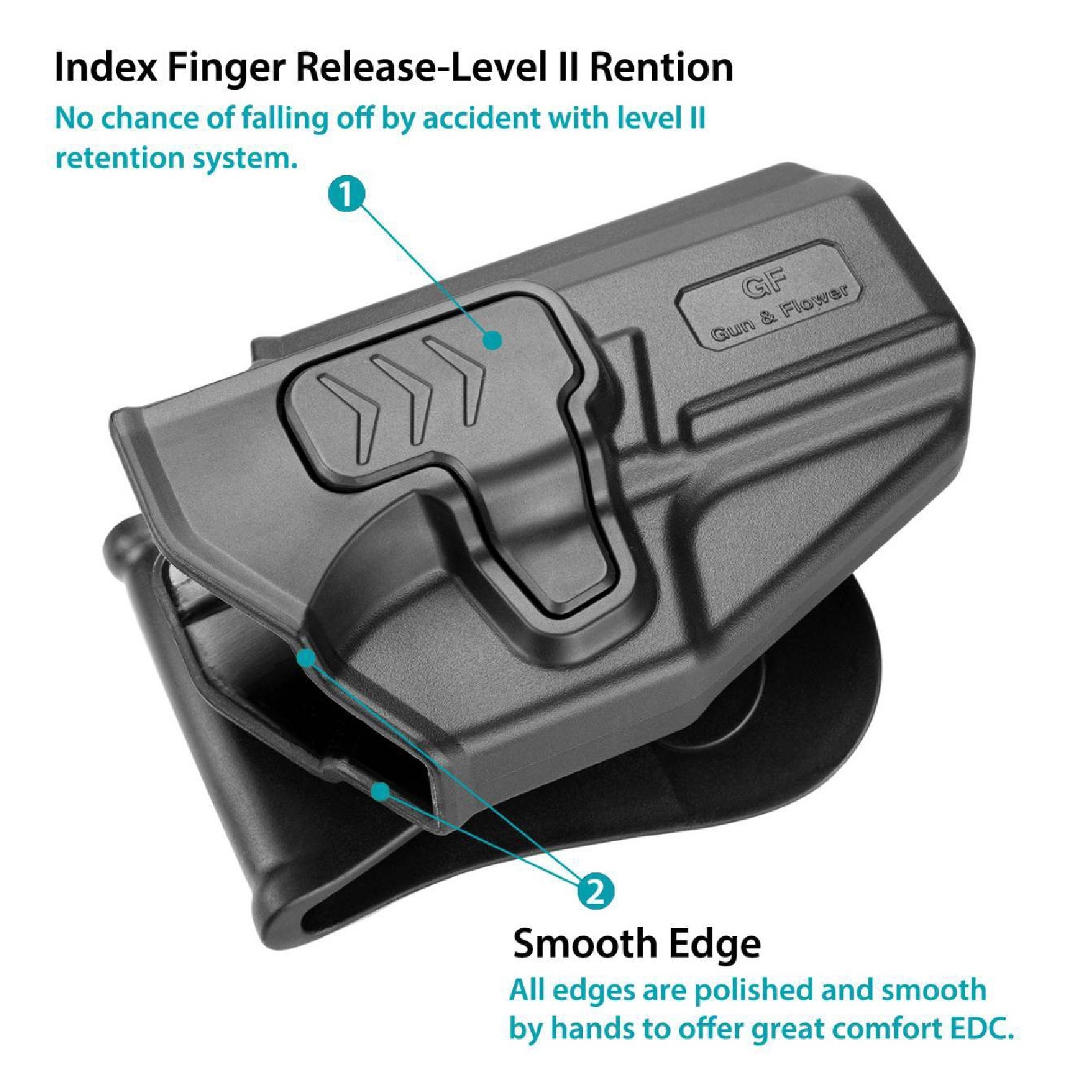 🇹🇭 1167 ไทยแลนด์ แทคติคอล ซองปืนพกนอก Polymer รุ่น CZ P10C นิ้วชี้ G&F