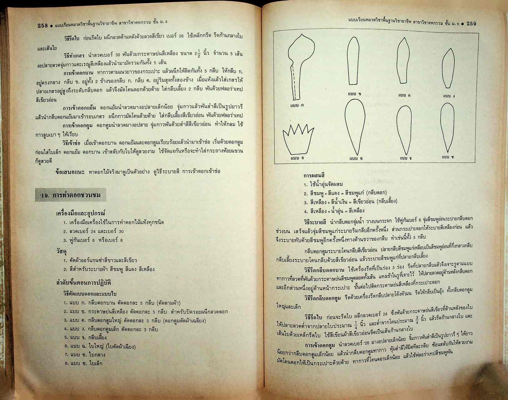 แบบเรียนหมวดวิชาพื้นฐานวิชาอาชีพ ม.6 สาขาวิชา คหกรรม